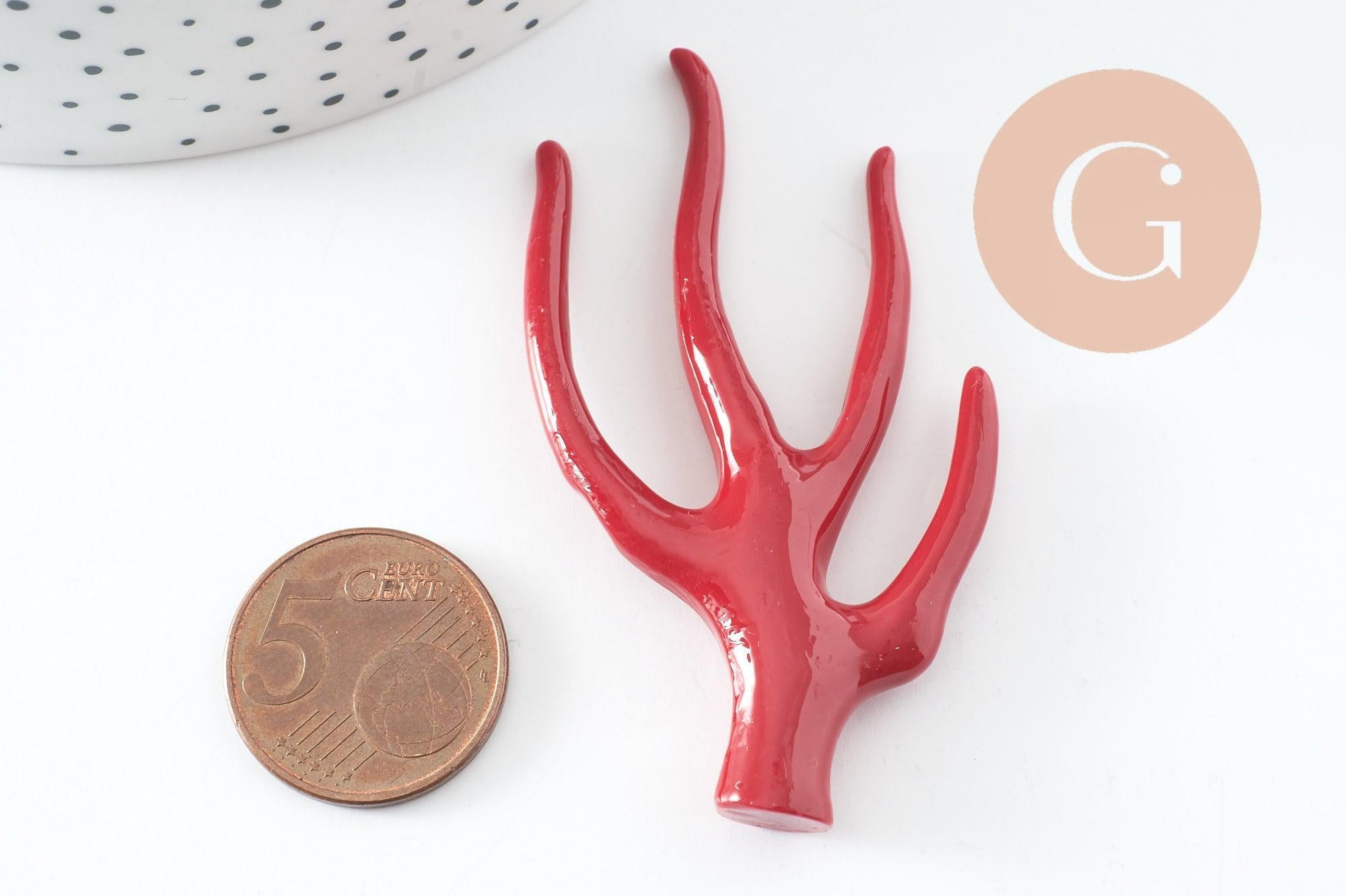 Gingerlily Pendentifs Branche Corail G9750 pendentif rouge 60mm x1