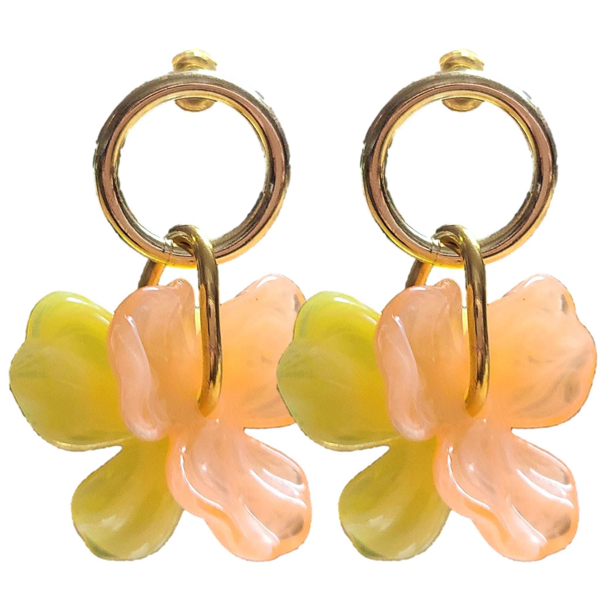 ARTSHOP Flower power 25 fleur orchidée 20MM x1 vert marbré