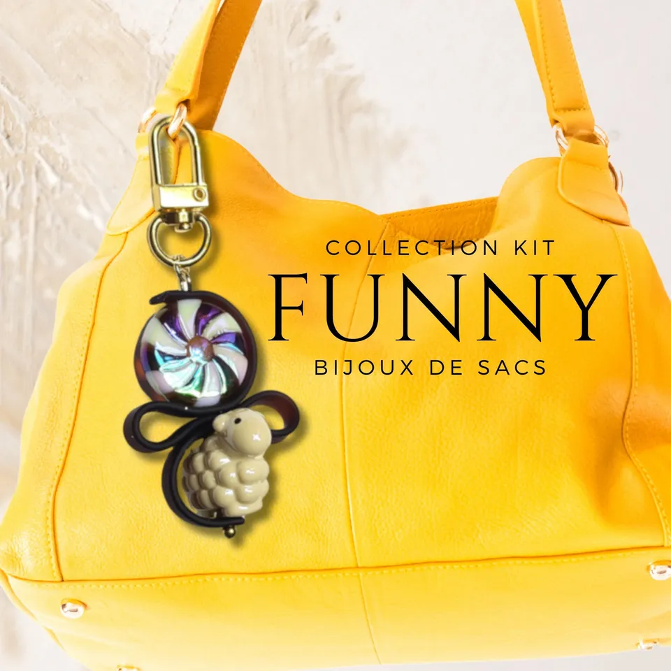 ARTSHOP Funny Wooly kit porte-clés mouton caramel