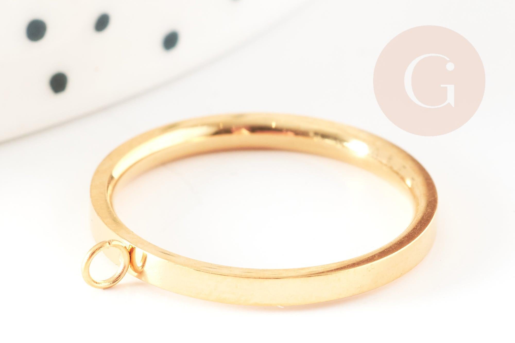 Gingerlily Apprêts DIY G8444 support bague doré acier 17,3mm