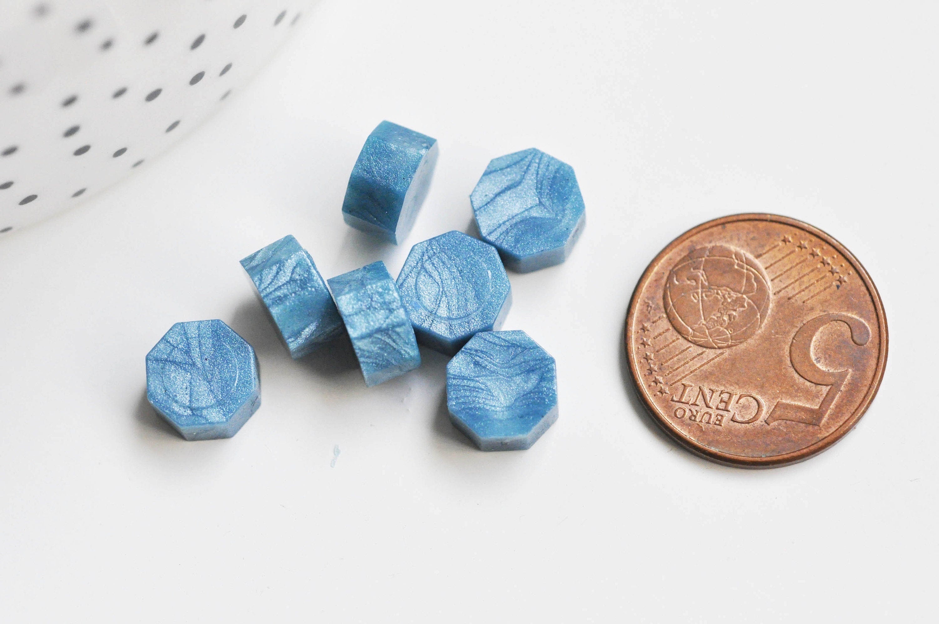 Gingerlily Granulés cire à cacheter cire bleu nacré 100 pcs