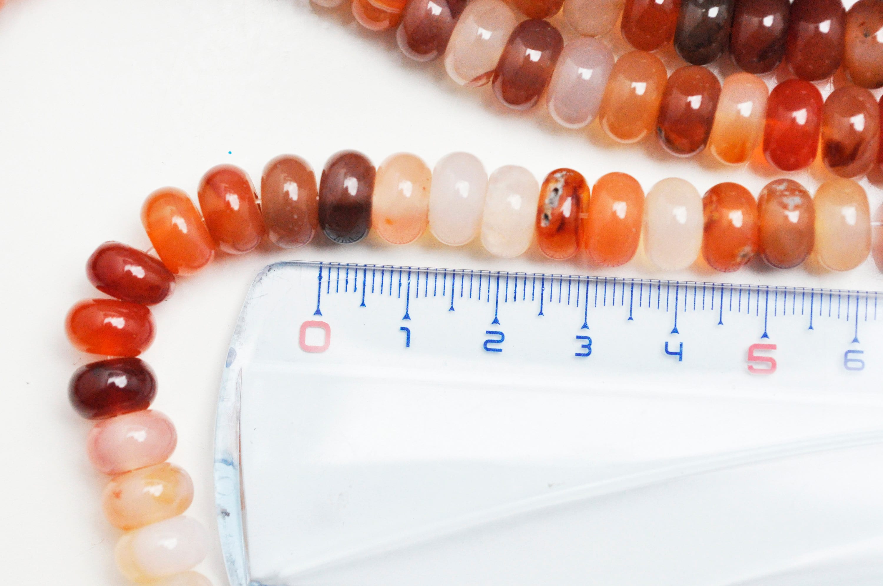 Gingerlily Perles pierre naturelle fil rondelle G4431 cornaline 10mm