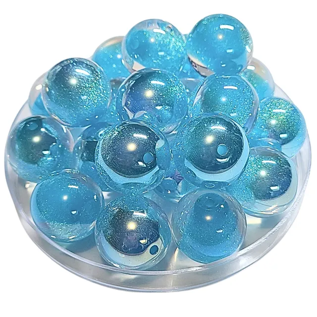 ARTSHOP 275 boule glitter AB turquoise 20MM acrylique