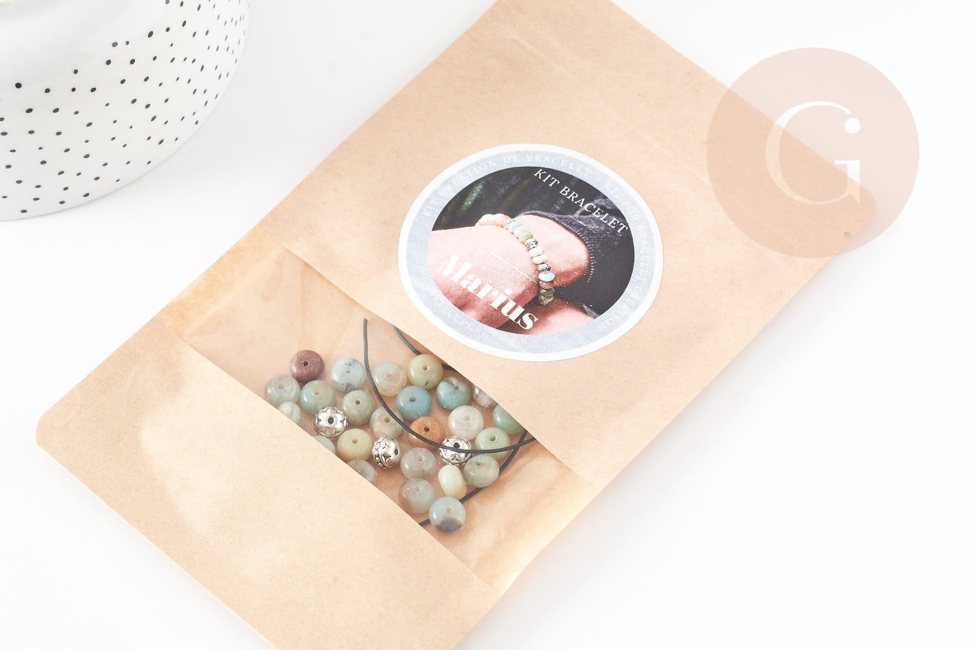 Gingerlily Kit bracelet homme amazonite MARIUS G9175