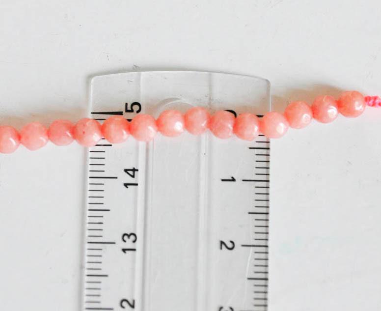 Gingerlily Perles jade rose rodochrosite perle facette 4mm fil
