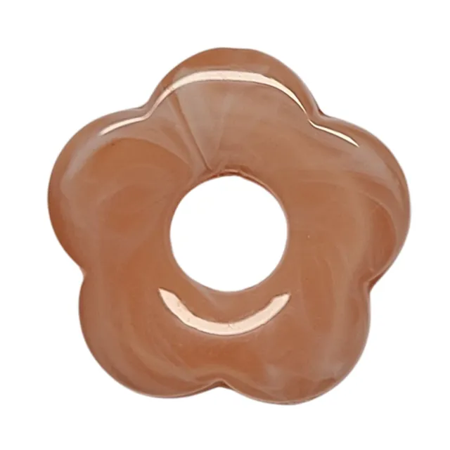Artshop Flower Power fleur capucine corail marbré 27 mm
