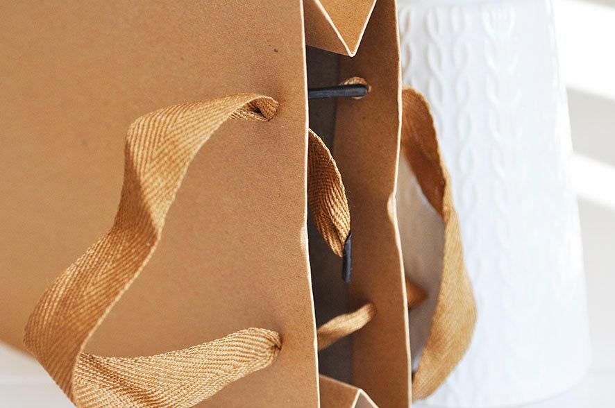 Gingerlily sac papier craft cadeau marron 20x15 cm