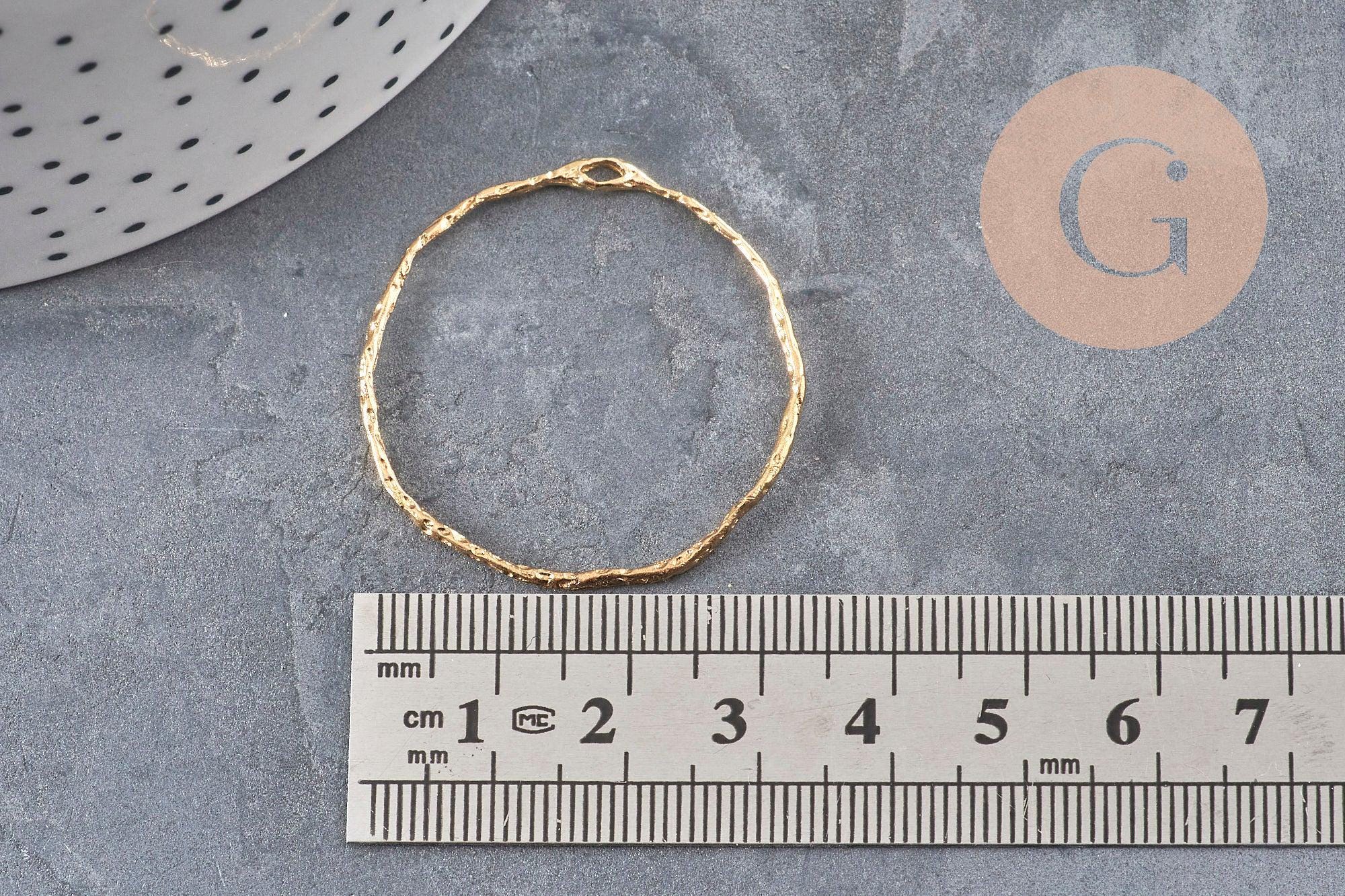 Gingerlily G11064 pendentif rond laiton brut 34mm