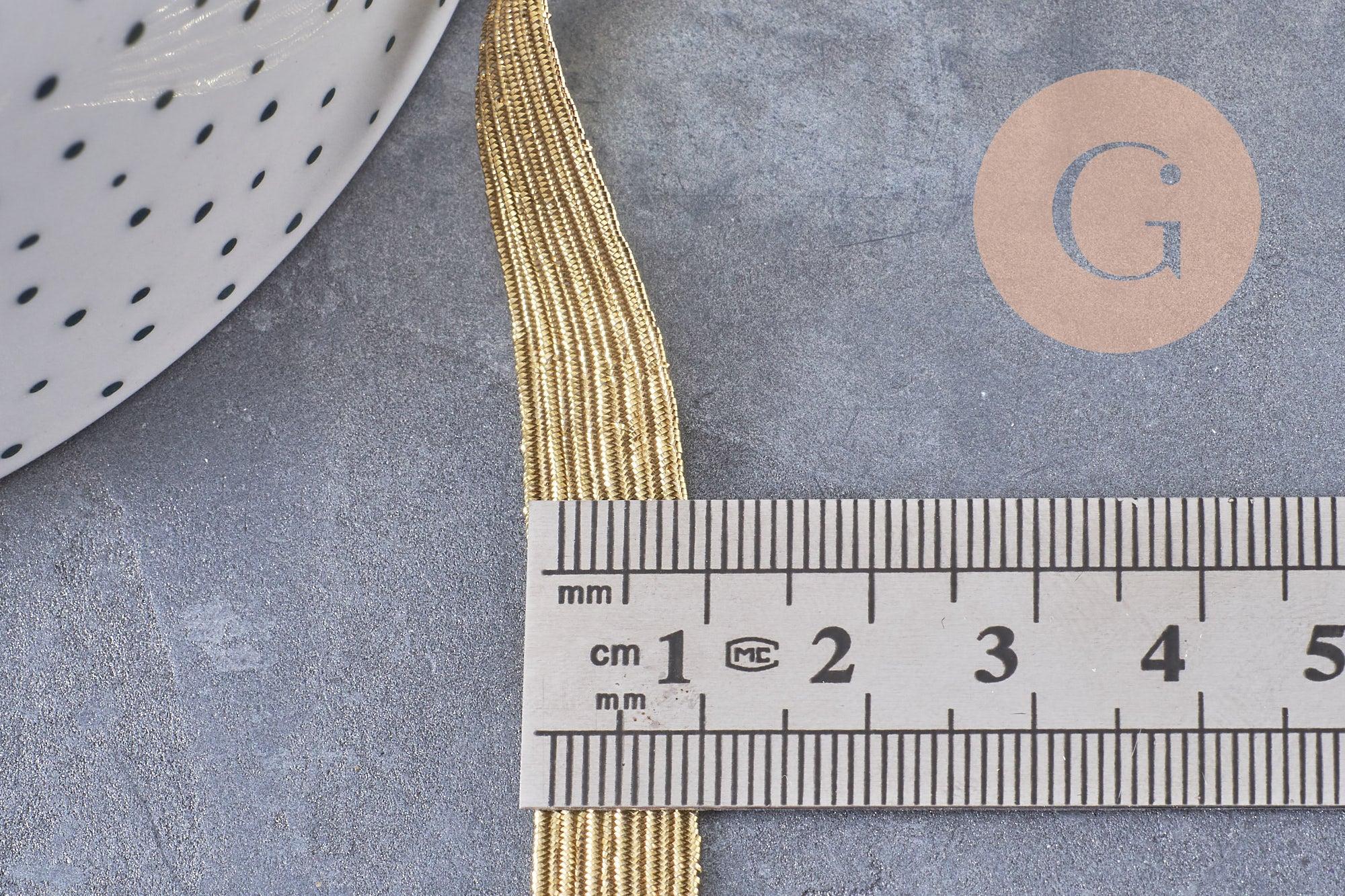 Gingerlily Ruban élastique G10414 nylon doré 10mm 1m