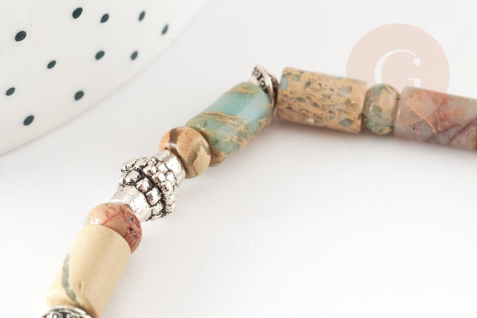 Gingerlily Kits bracelet homme jaspe marin 1 kit