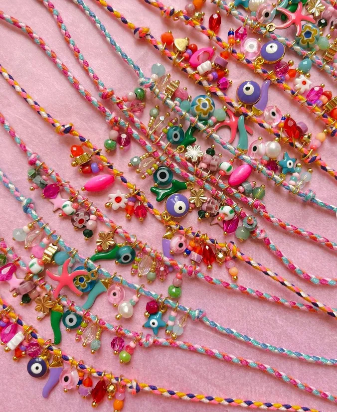 Gingerlily Kit bracelet amitié prénom breloques pochette 1 bracelet