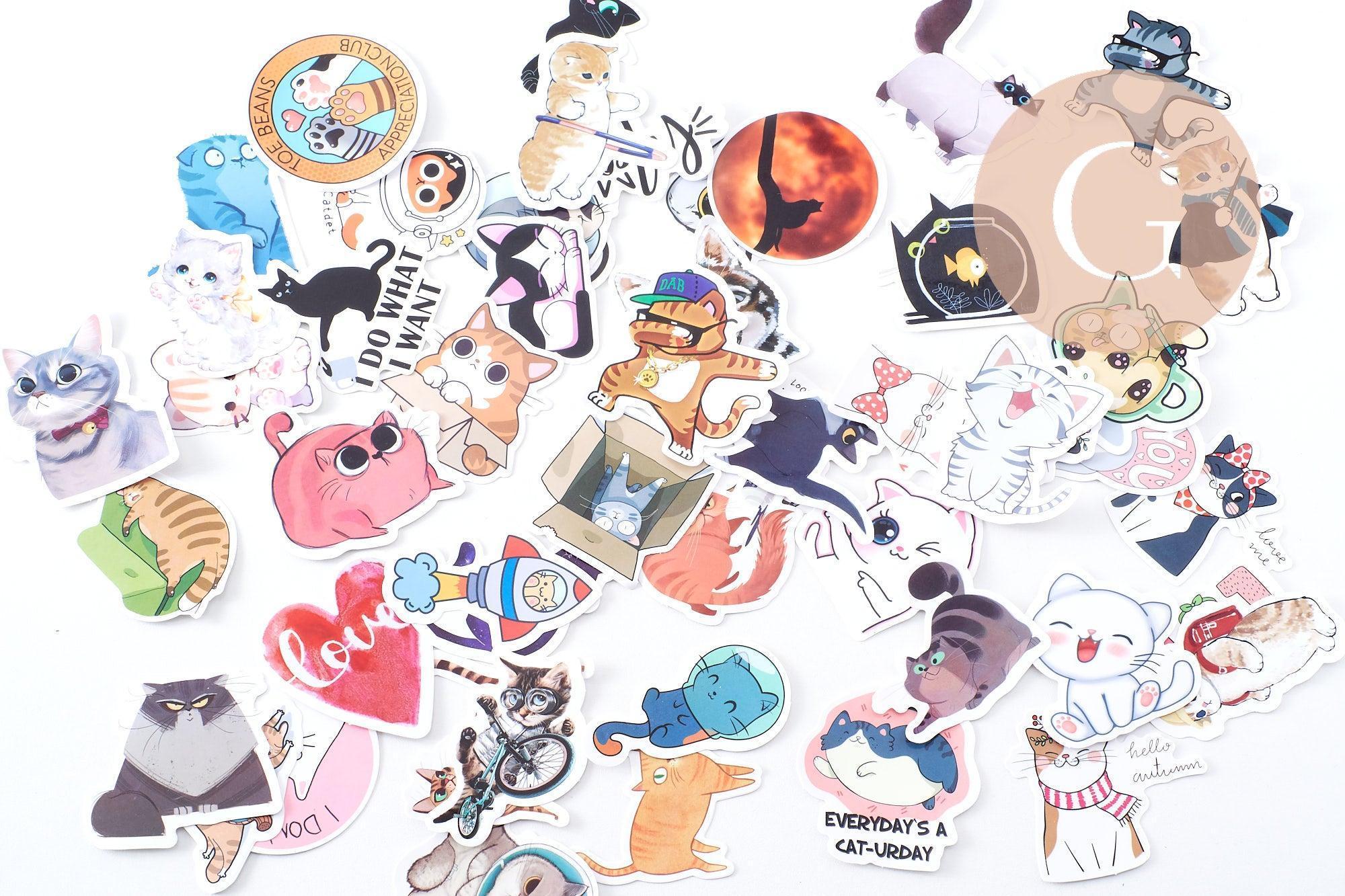 Gingerlily G10539 autocollants chats PVC 40x70mm x50