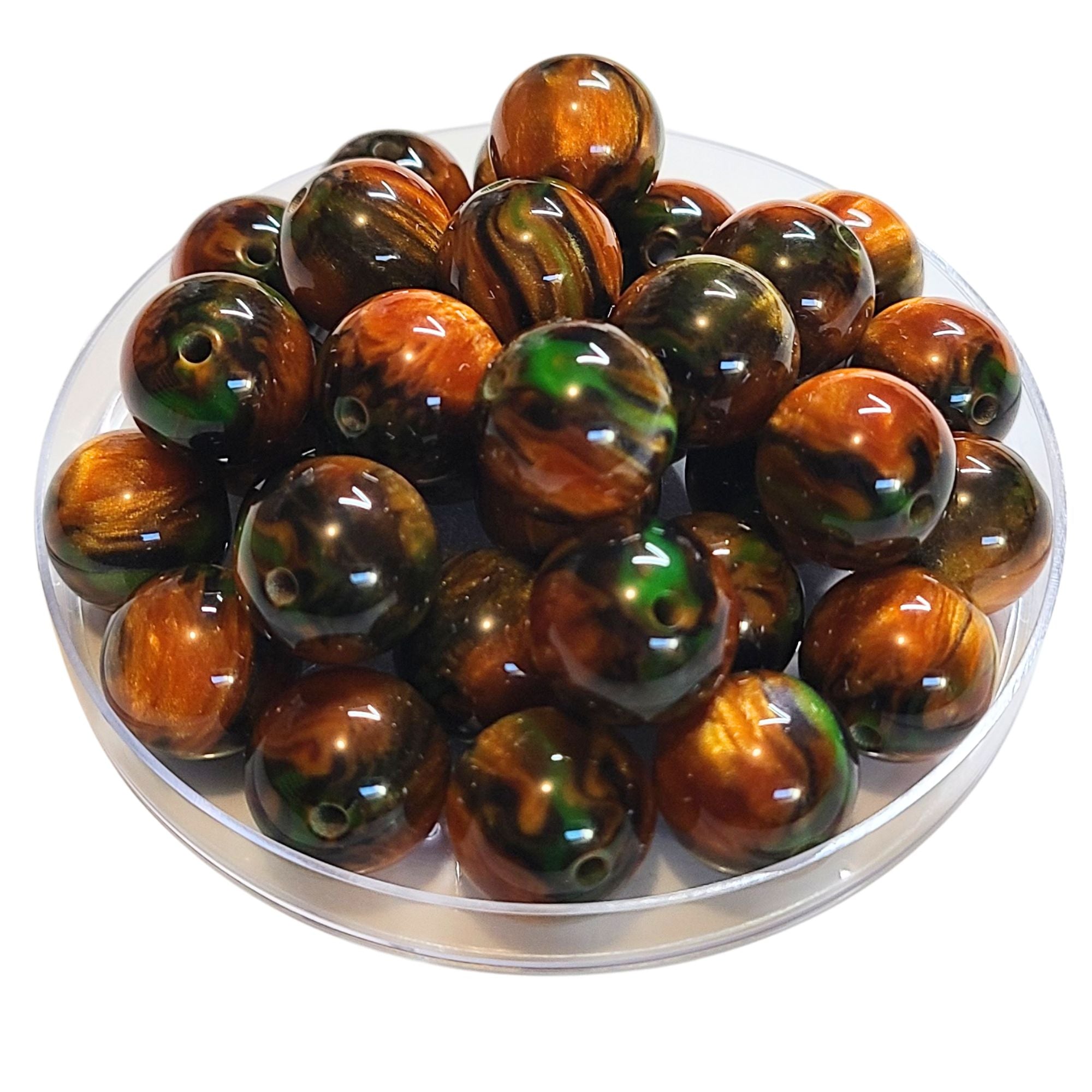 Artshop Boule acrylique ocre orangé 16 mm x15 boules