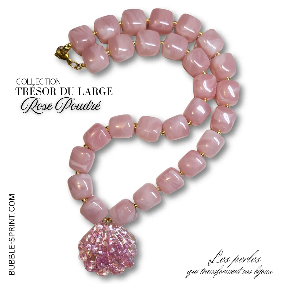 ARTSHOP Trésor du Large Collier Rose poudré kit 52 cm