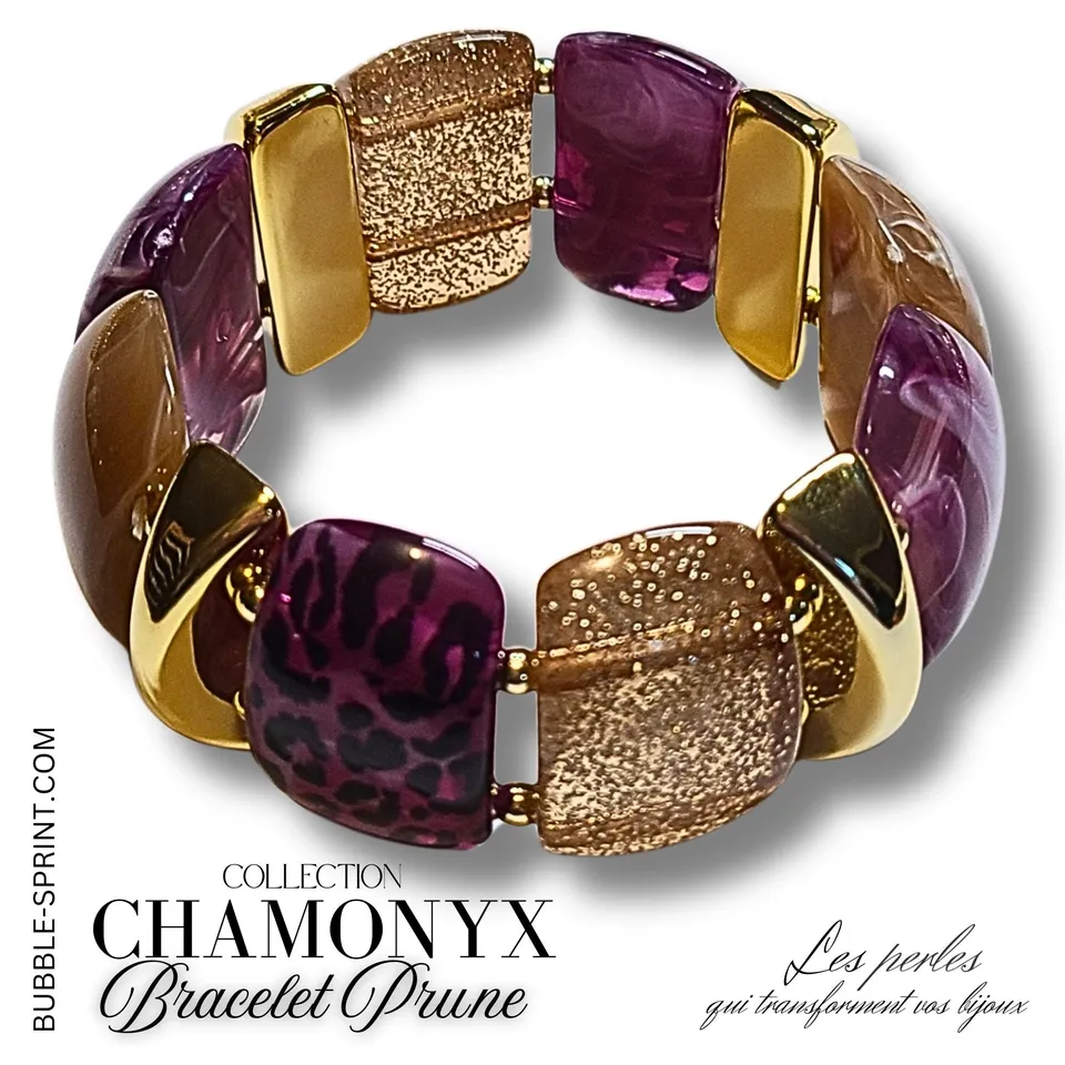 ARTSHOP Chamonyx kit bracelet Prune palets acrylique