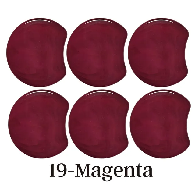 ARTSHOP Palets LUNE MOON 19 perle résine magenta marbré x1