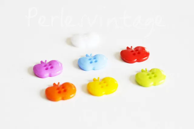 Gingerlily Boutons pomme G2540 plastique 14mm x10