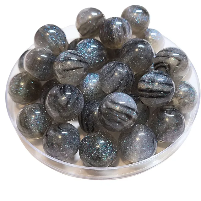 ARTSHOP Boules Glitters 312 perle acrylique Gris perlé 16mm x1