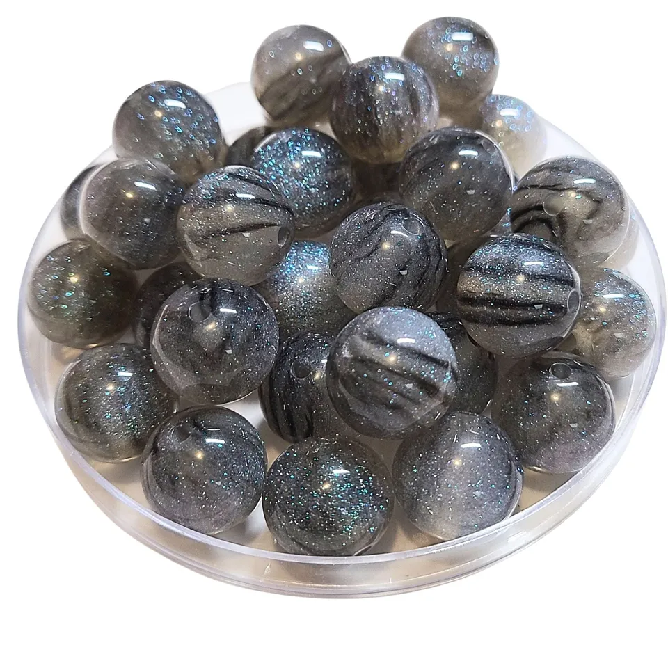ARTSHOP Boules Glitters 312 perle acrylique Gris perlé 16mm x1