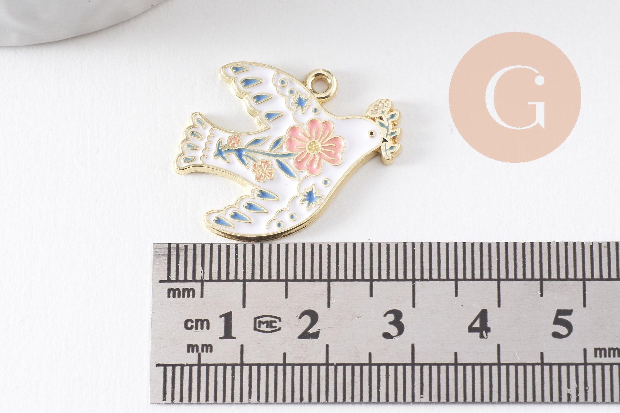 Gingerlily Pendentifs G10041 pendentif colombe blanche lot 2