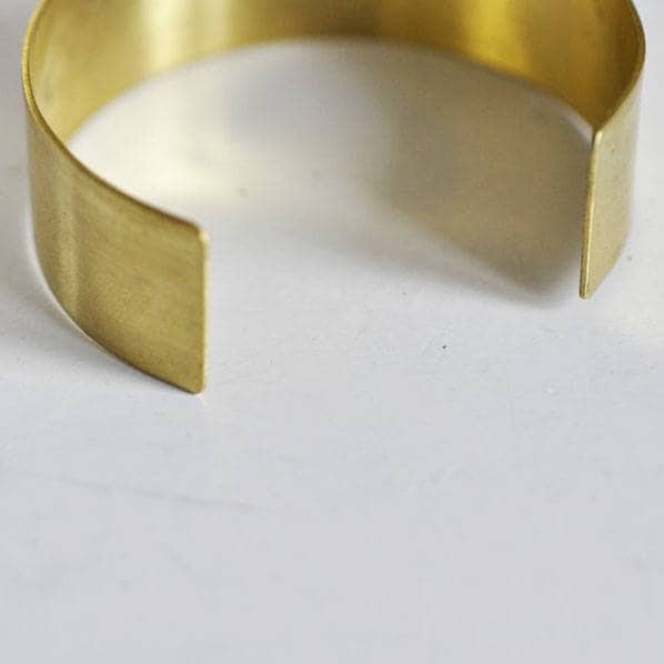 Gingerlily Bracelet manchette laiton brut 20mm sans nickel