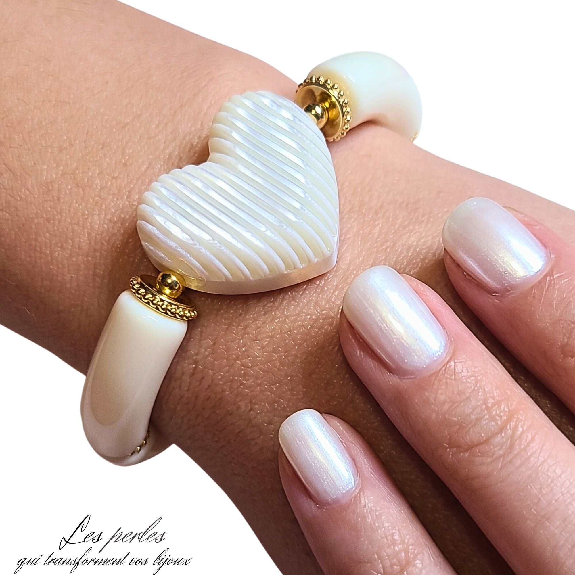 ARTSHOP Prêt-à-porter bracelet cœurs cannelés ananas kit