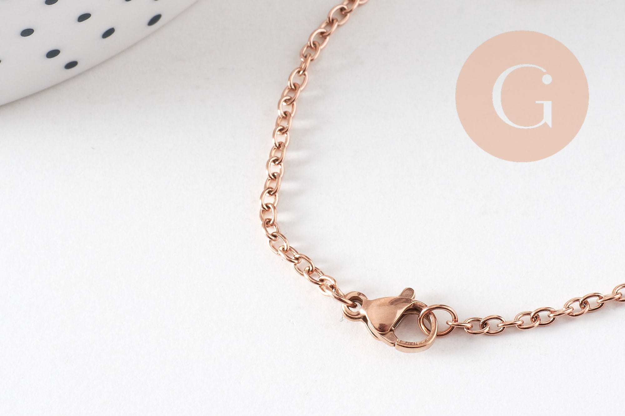 Gingerlily G10612 chaîne collier or rose 45cm 1,9mm x1
