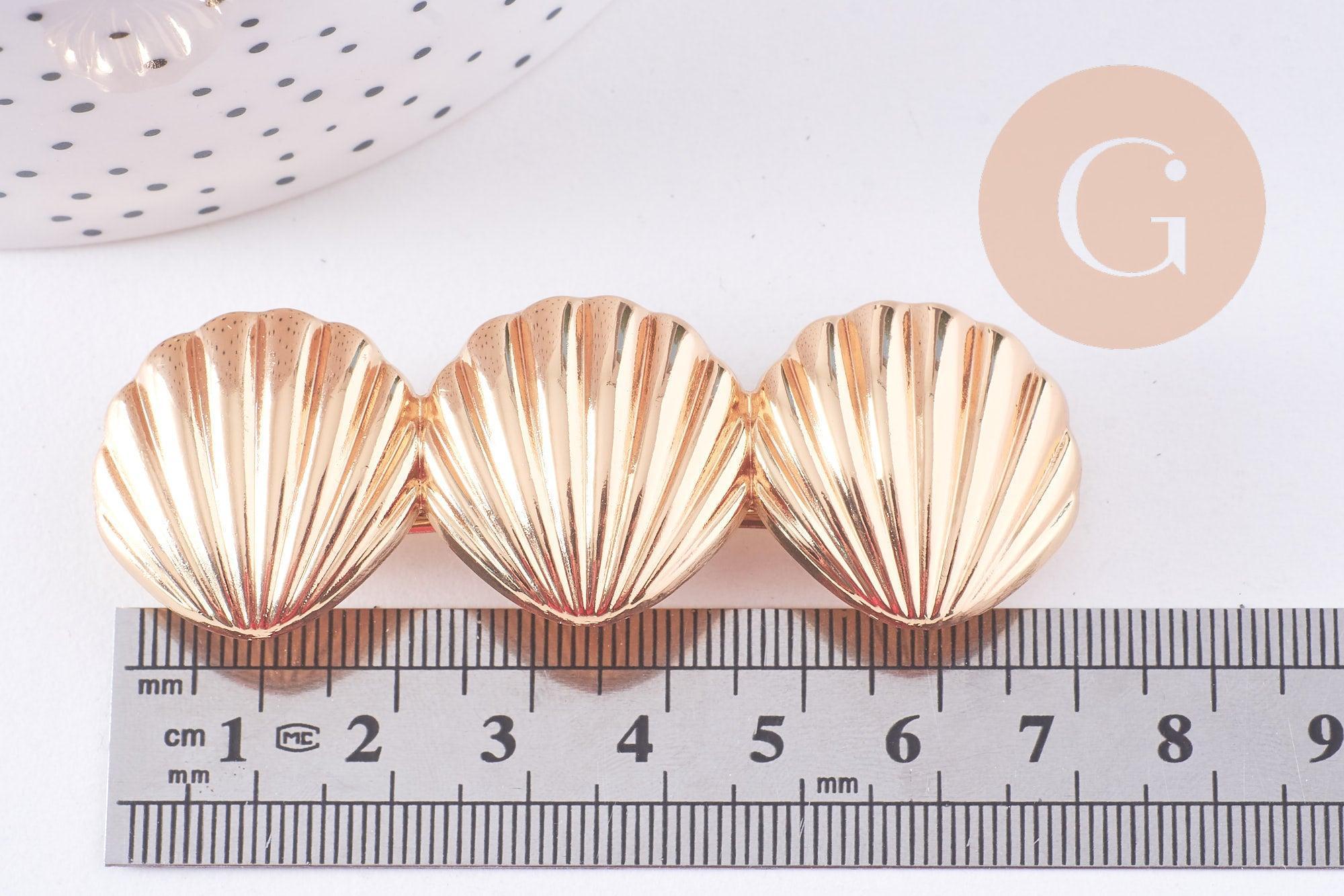 Gingerlily G10689 barrette coquillage doré 73mm x1