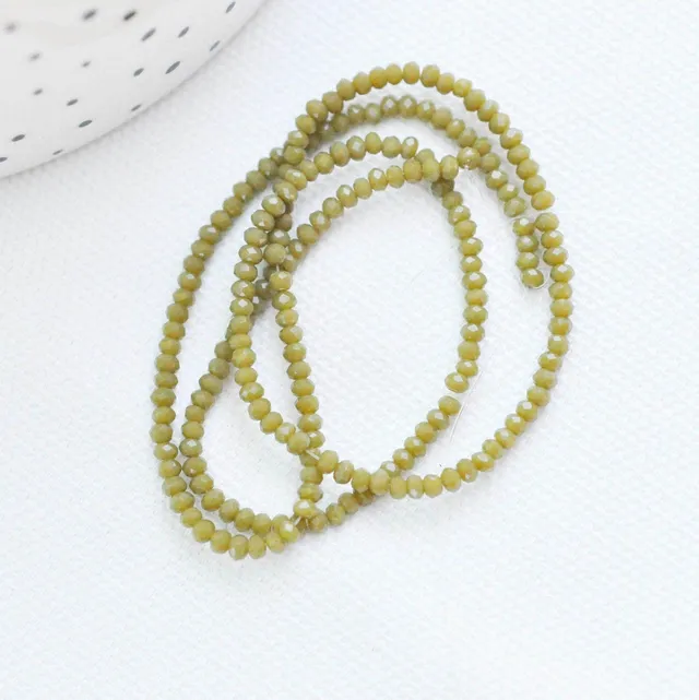 Gingerlily Perles G3727 perles toupies cristal vert kaki 3mm