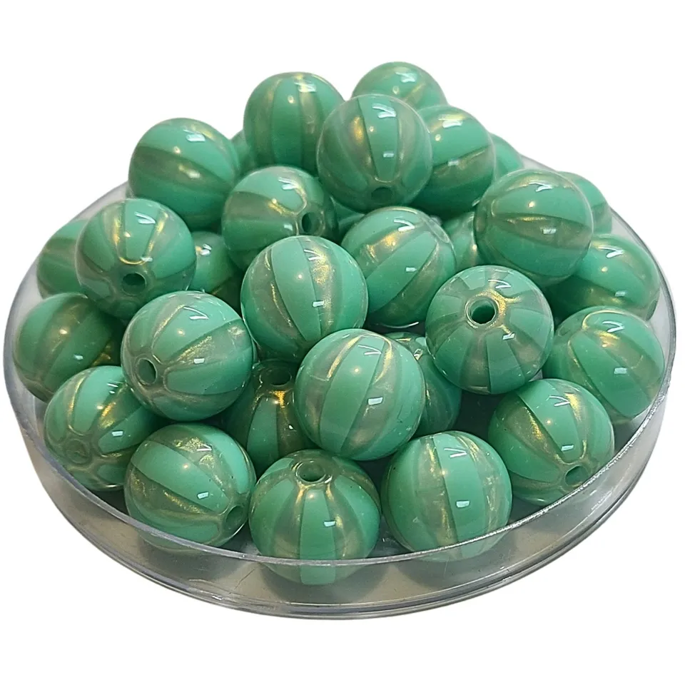ARTSHOP 420 Boule Jade rayée irisée 16 mm x10