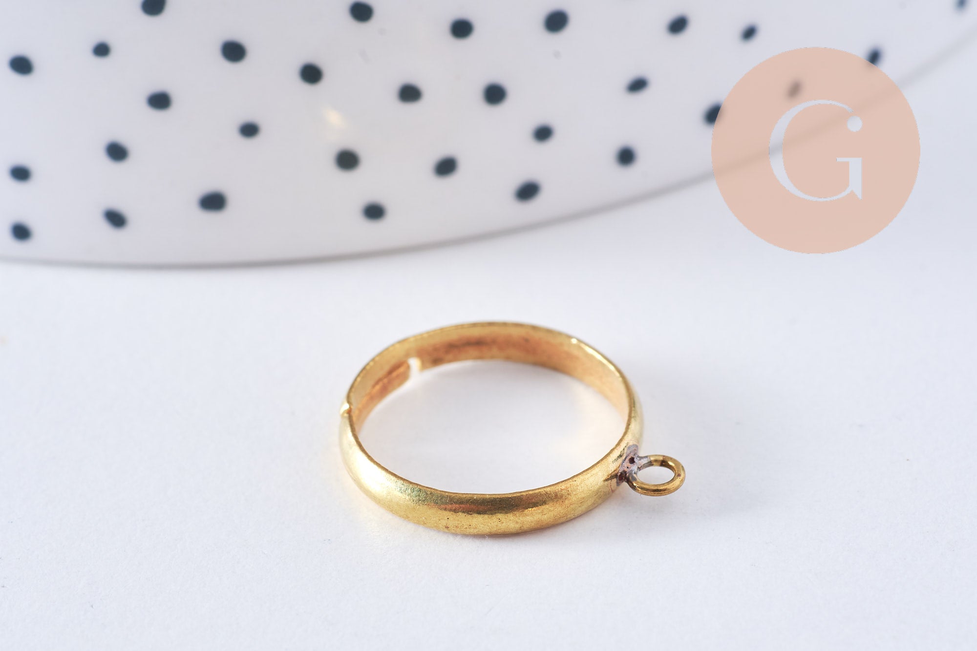 Gingerlily Apprêts G10641 support bague réglable laiton x4