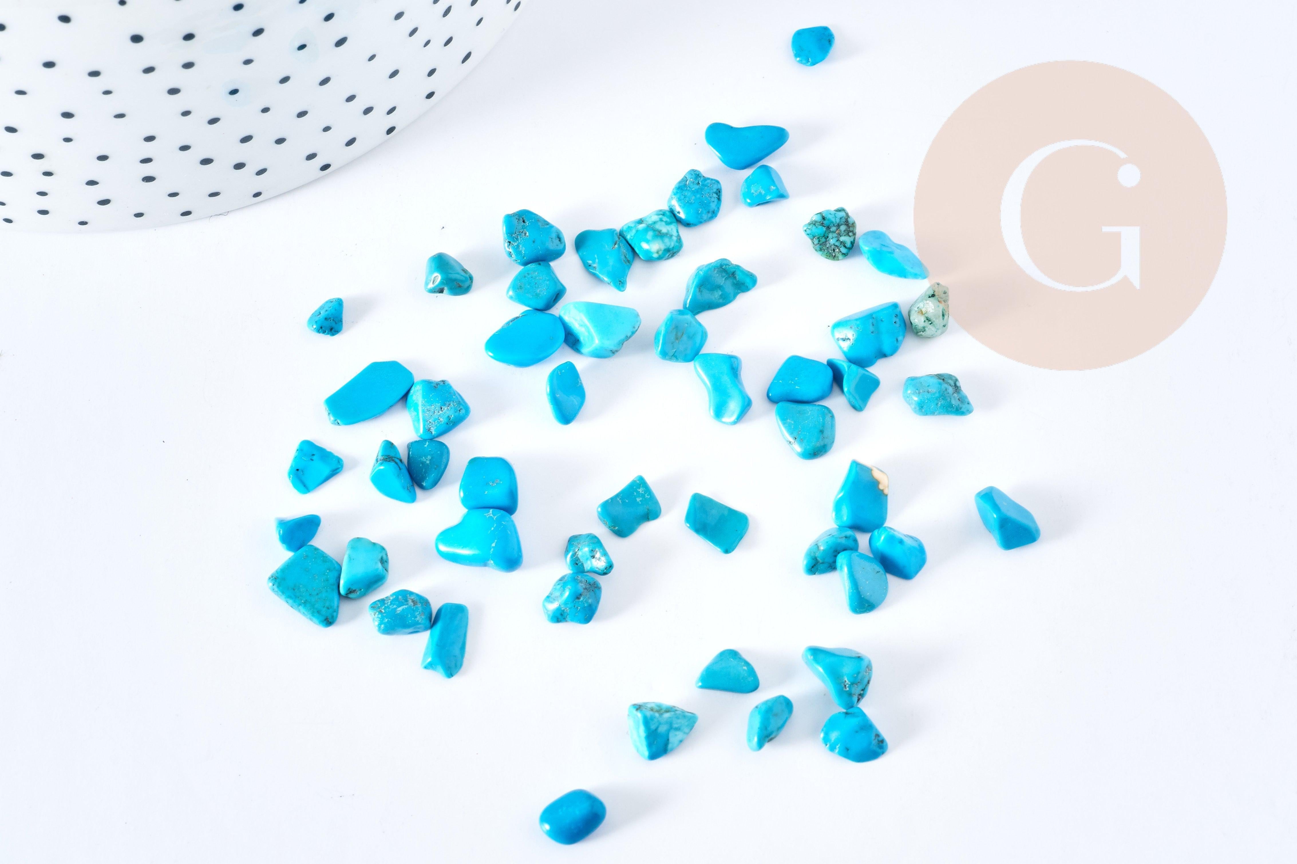 Gingerlily Pierres Howlite turquoise chips 5-10mm 20g