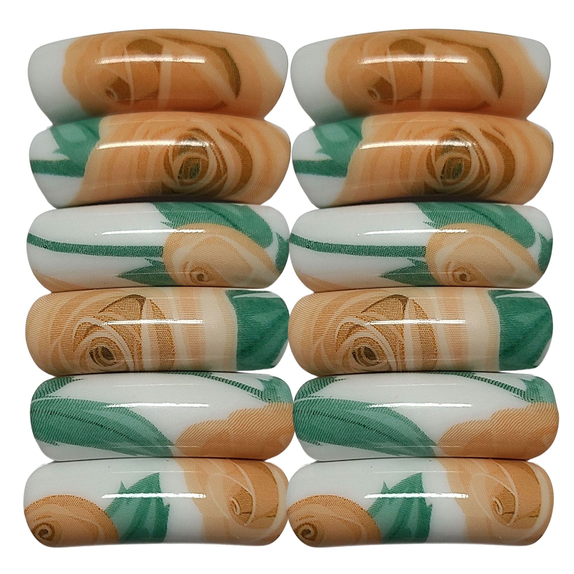 ARTSHOP 1034 Tubes incurvés fleurs 12 mm orange x6