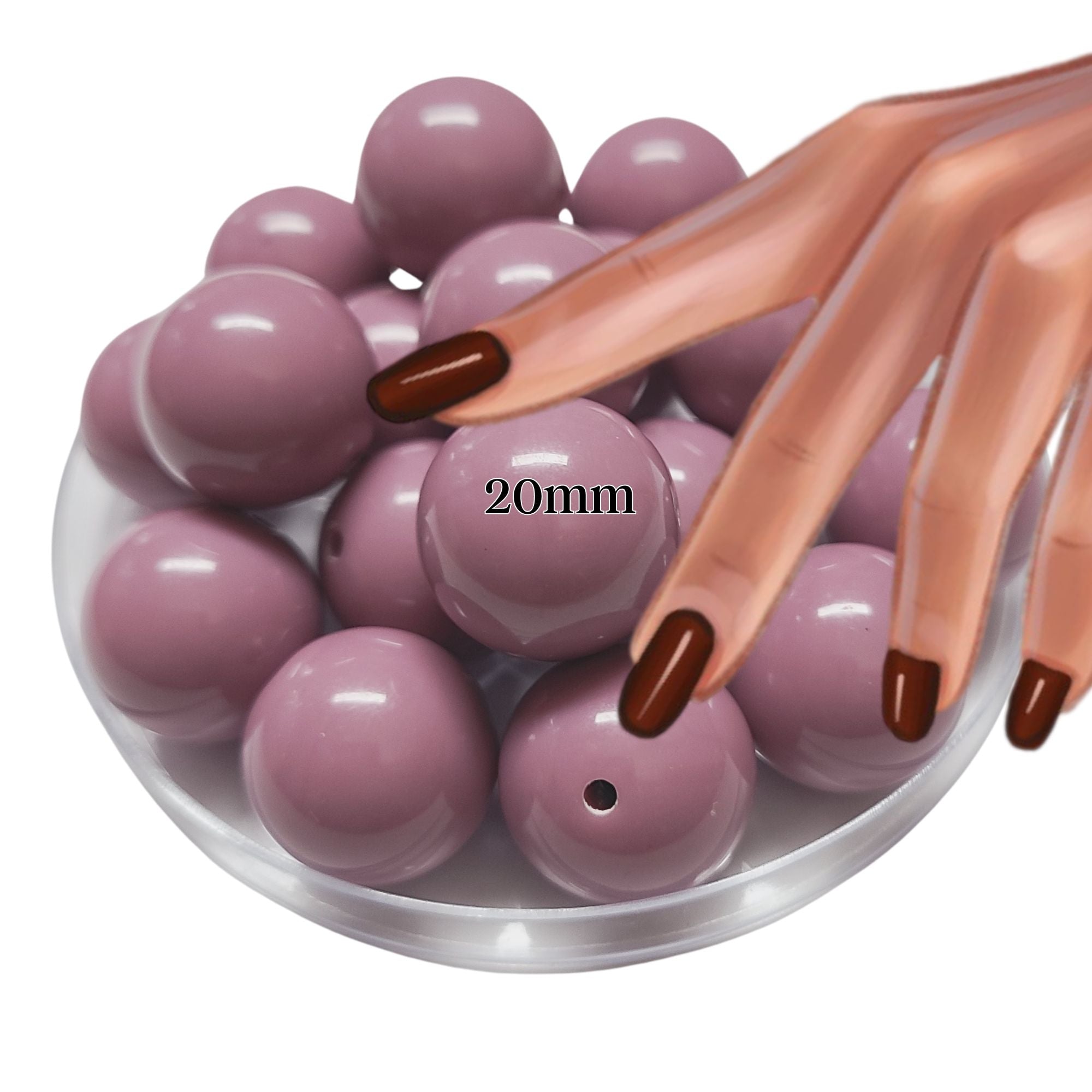 ARTSHOP Boules 20MM 33 perle rose ancien foncé x10