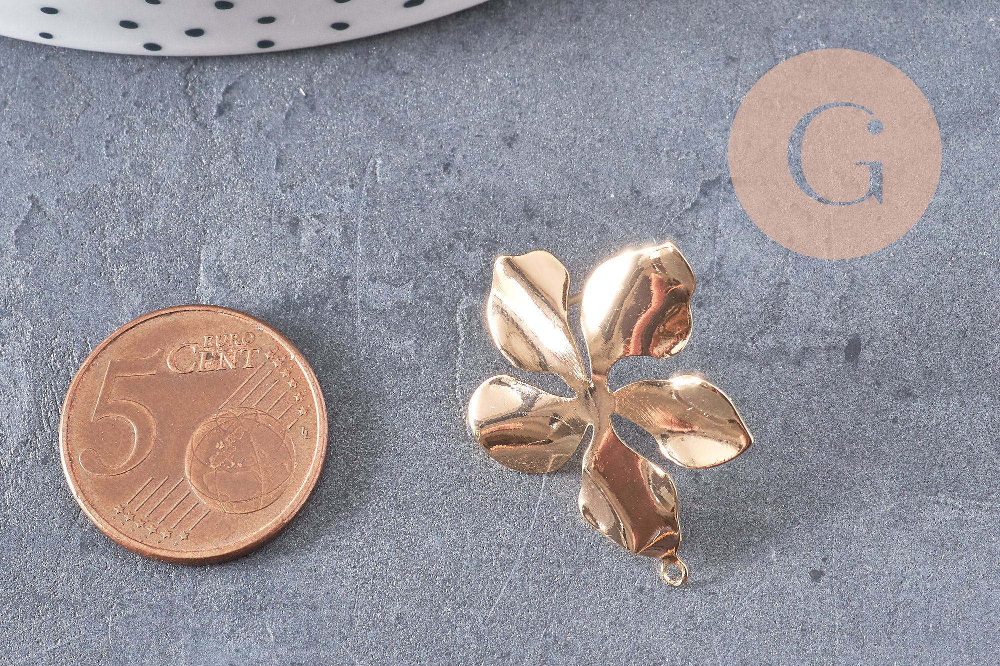 Gingerlily G10757 boucles d'oreilles fleur doré 18K x2