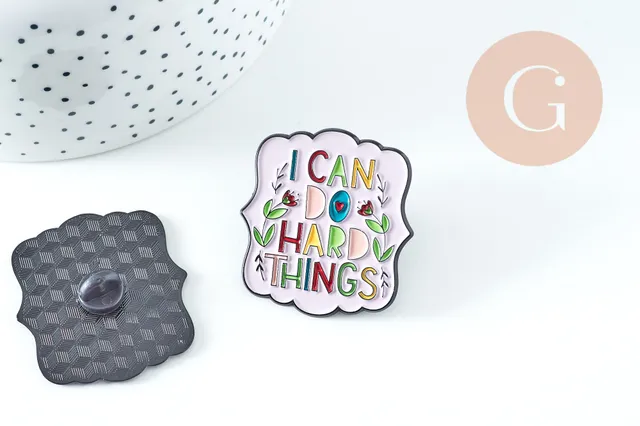 Gingerlily Pin's G10749 broche I can do Hard Things 38mm