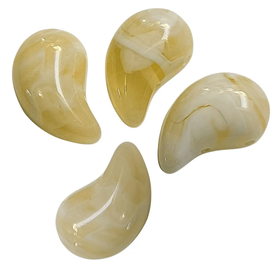 ARTSHOP Magatama 1 Champagne perle marbrée x1