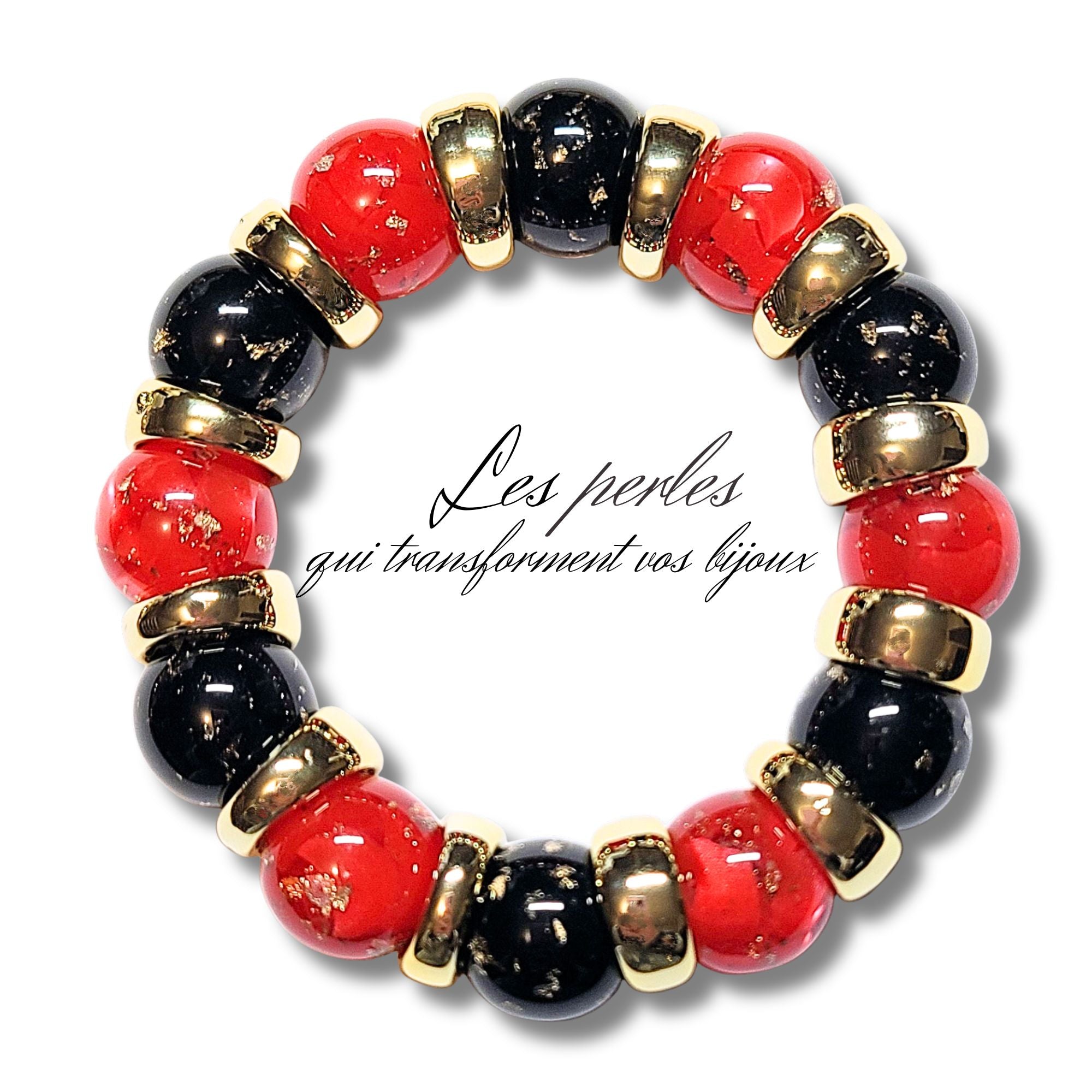 ARTSHOP Boules 16mm Perles Murano rouge x15 boules