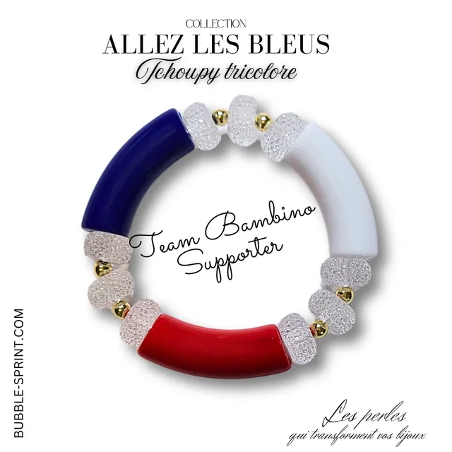 ARTSHOP Tchoupy Allez les Bleus bracelet enfant tricolore kit