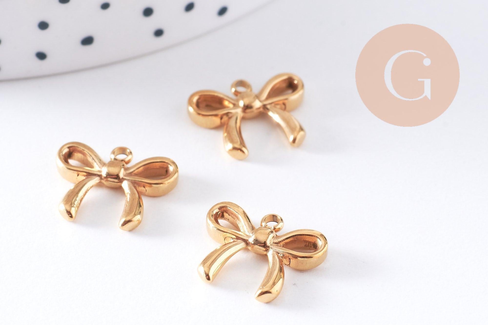 Gingerlily Pendentifs G10613 pendentif nœud doré 16mm