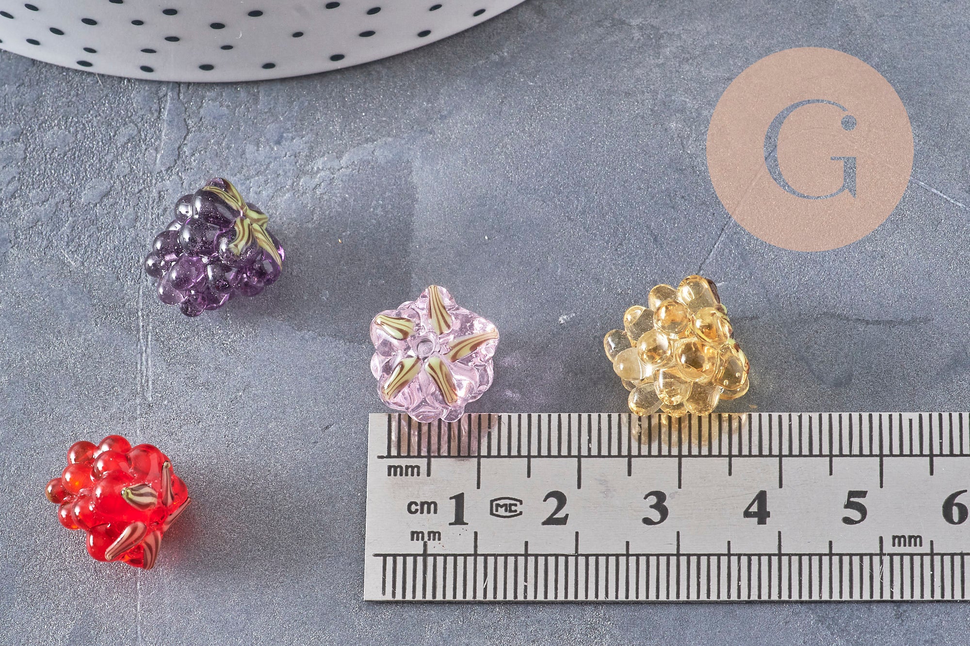 Gingerlily Perles pour bijoux DIY G11026 perle framboise rouge 12,5mm