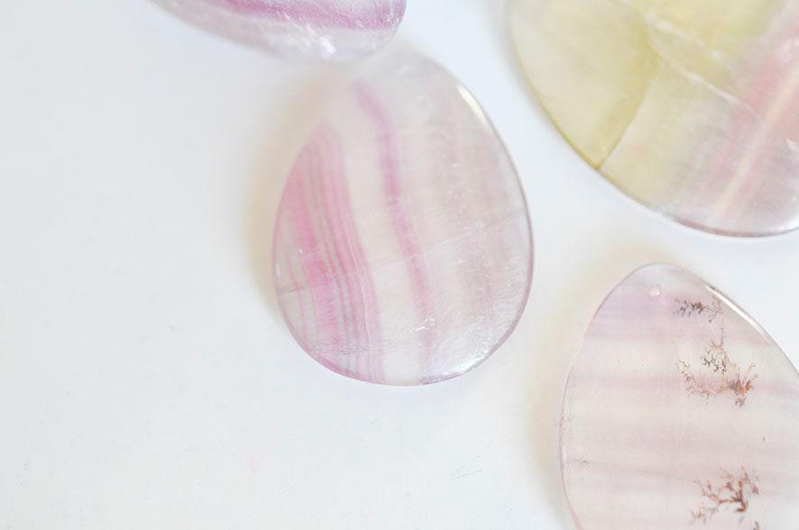 Gingerlily Pendentifs G721 pendentif fluorite naturelle ovale