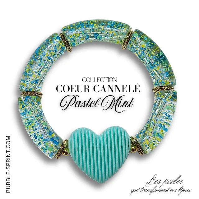 ARTSHOP Cœurs Cannelés Bracelet Pastel Mint kit
