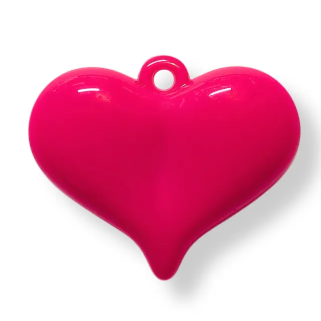 ARTSHOP HeartLine 9 perle coeur rose fuchsia x1 - maxi 36mm