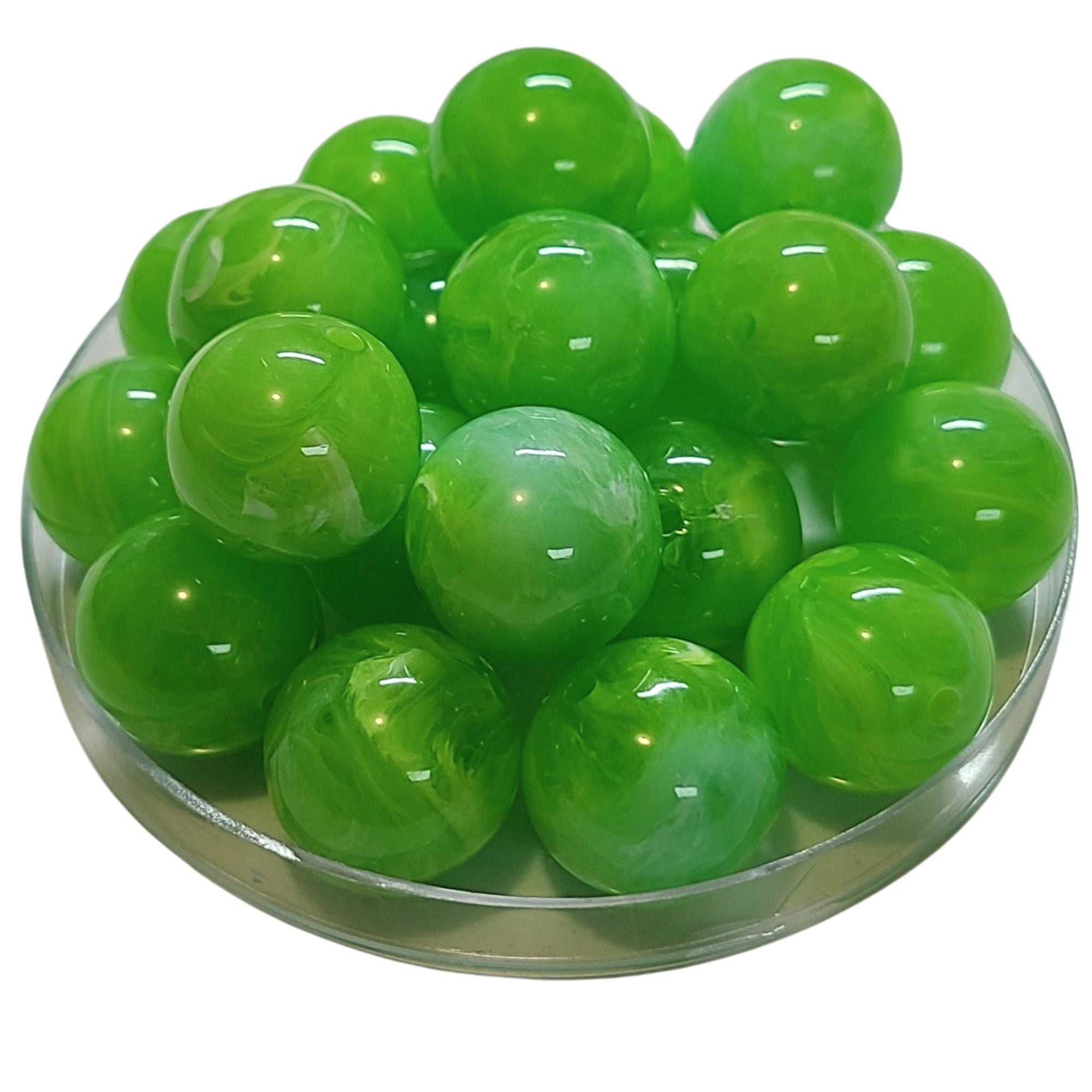 ARTSHOP Boules 20MM 373 perle acrylique vert prairie marbré x1