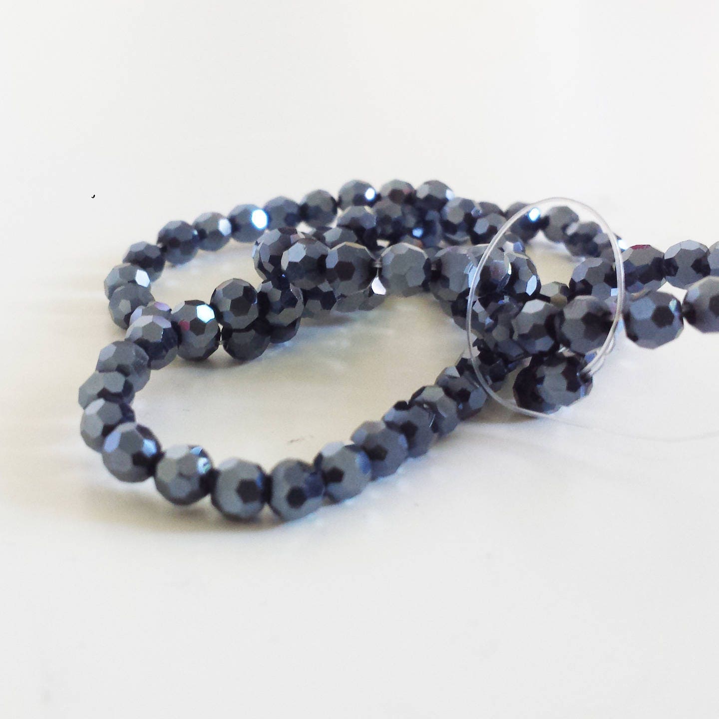 Gingerlily Perles cristal toupies G878 noir irisé 4mm x20