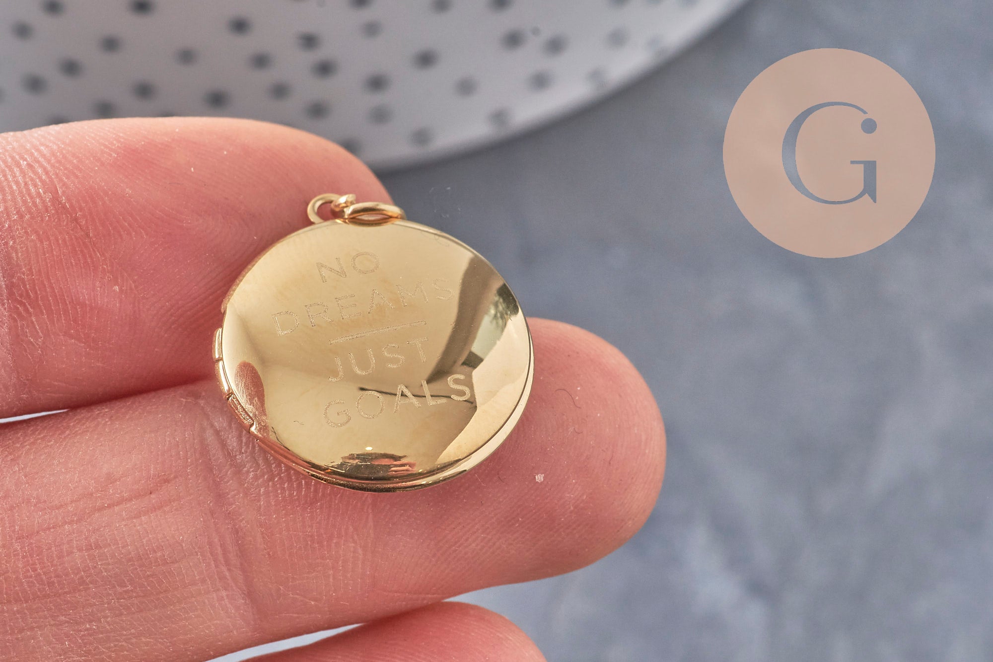 Gingerlily G10972 locket soleil acier doré 23 mm
