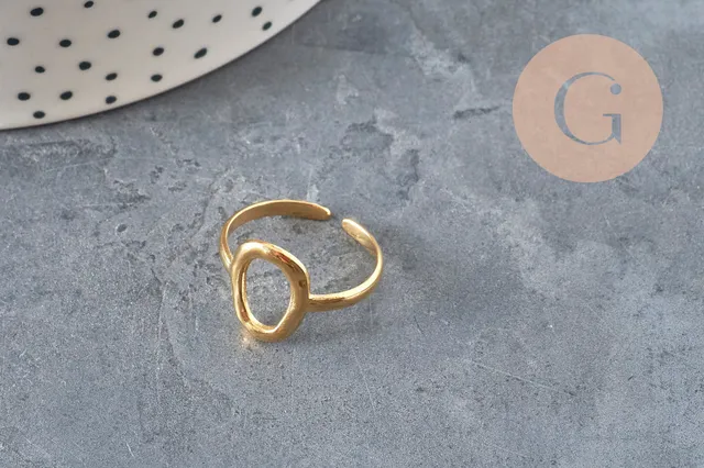 Gingerlily G11261 support bague cercle acier doré taille 57