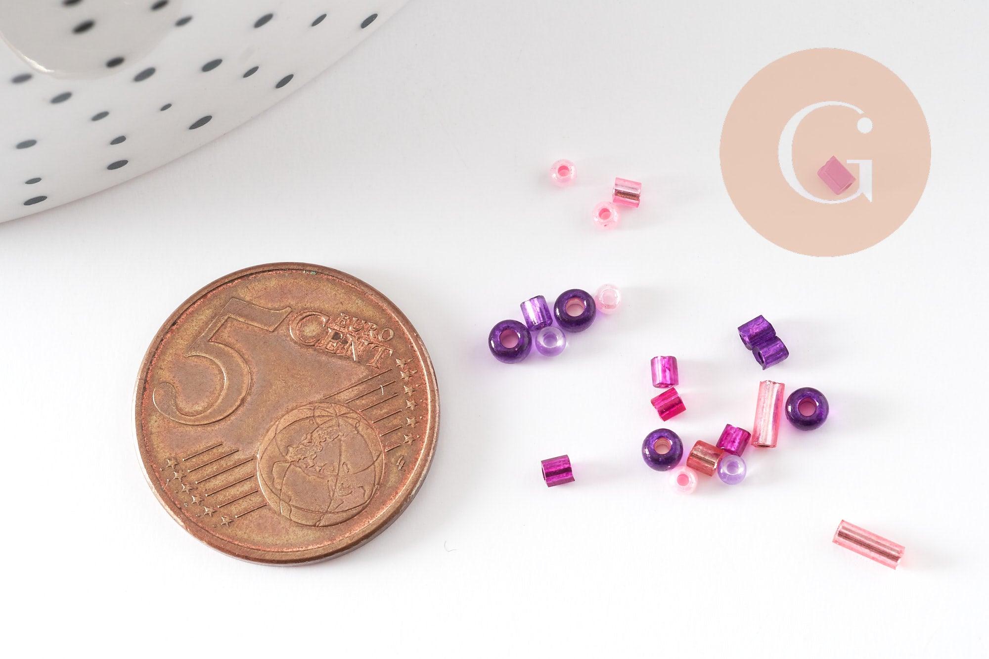 Gingerlily Perles G9510 perles rocaille verre rose 10 g