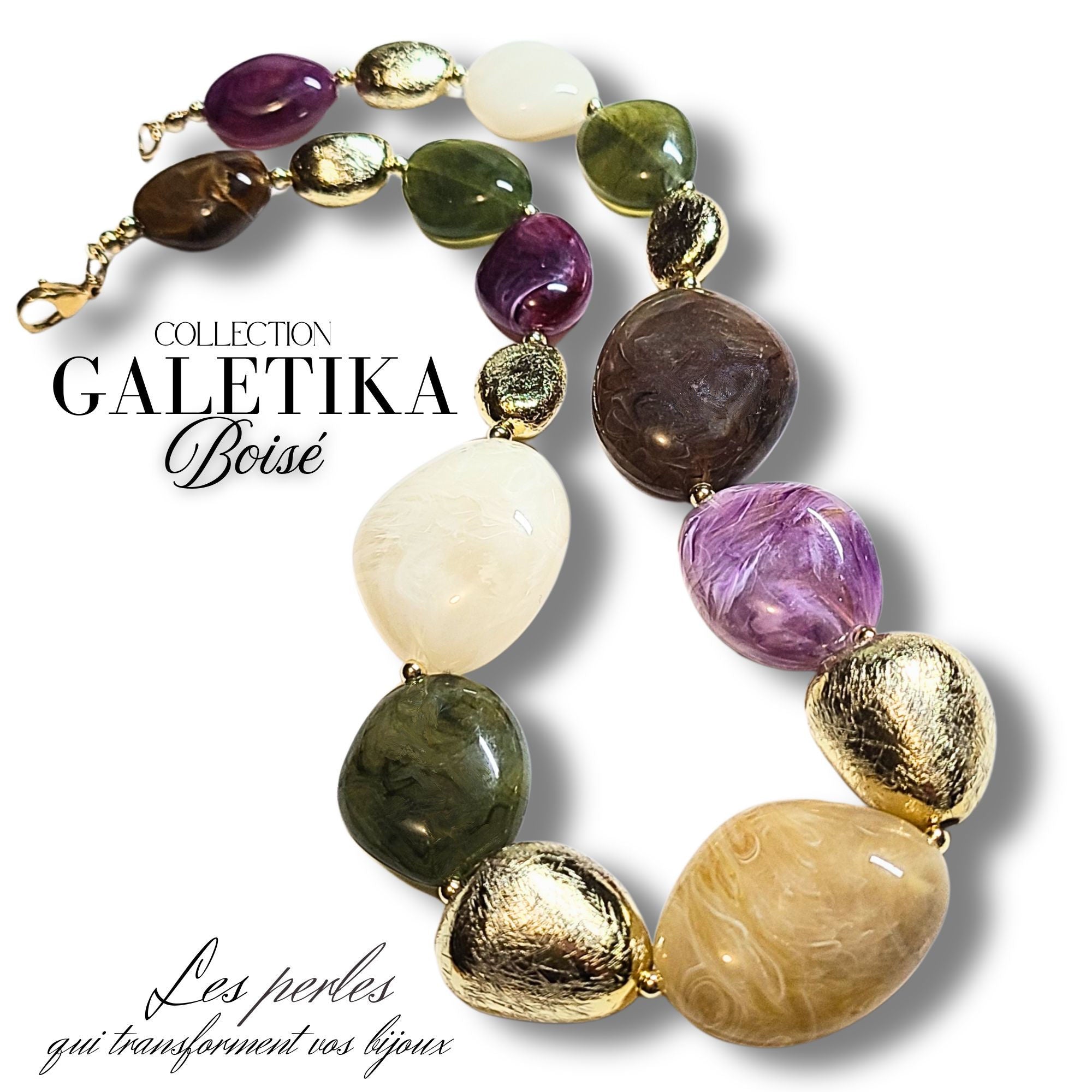ARTSHOP Galetika Kit collier Boisé 50 cm à monter soi-même